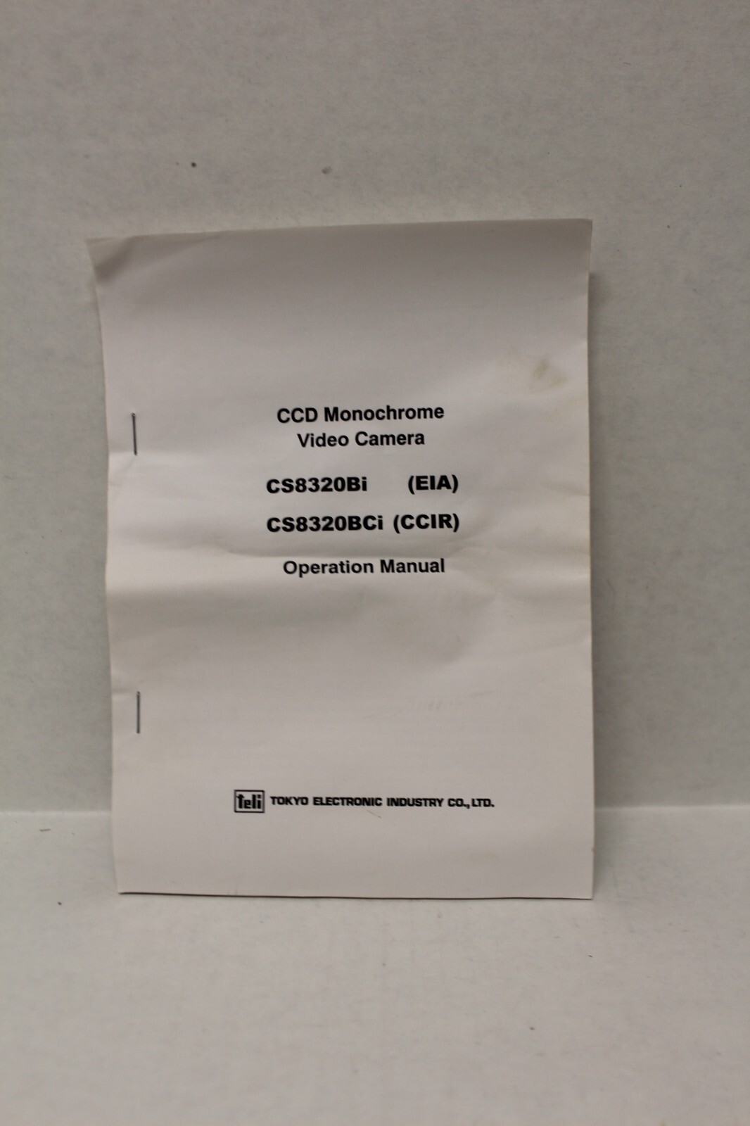 TOKYO ELECTRONIC CCD CAMERA CS 8320BCI