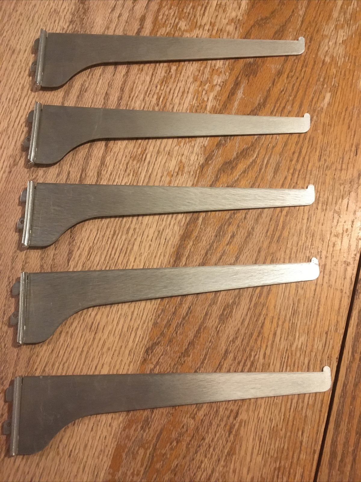 Lot of 5 ~ 10” Shelf Bracket Anochrome 13 Gauge Steel Knape & Vogt