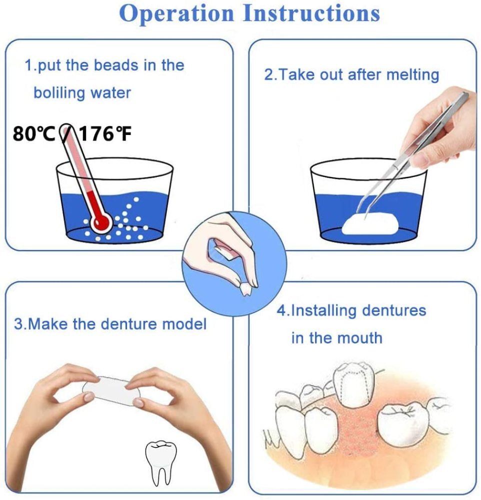 2X Tooth Repair Kit - Temporary Teeth Replacement Kit for Missing & Broken Teeth