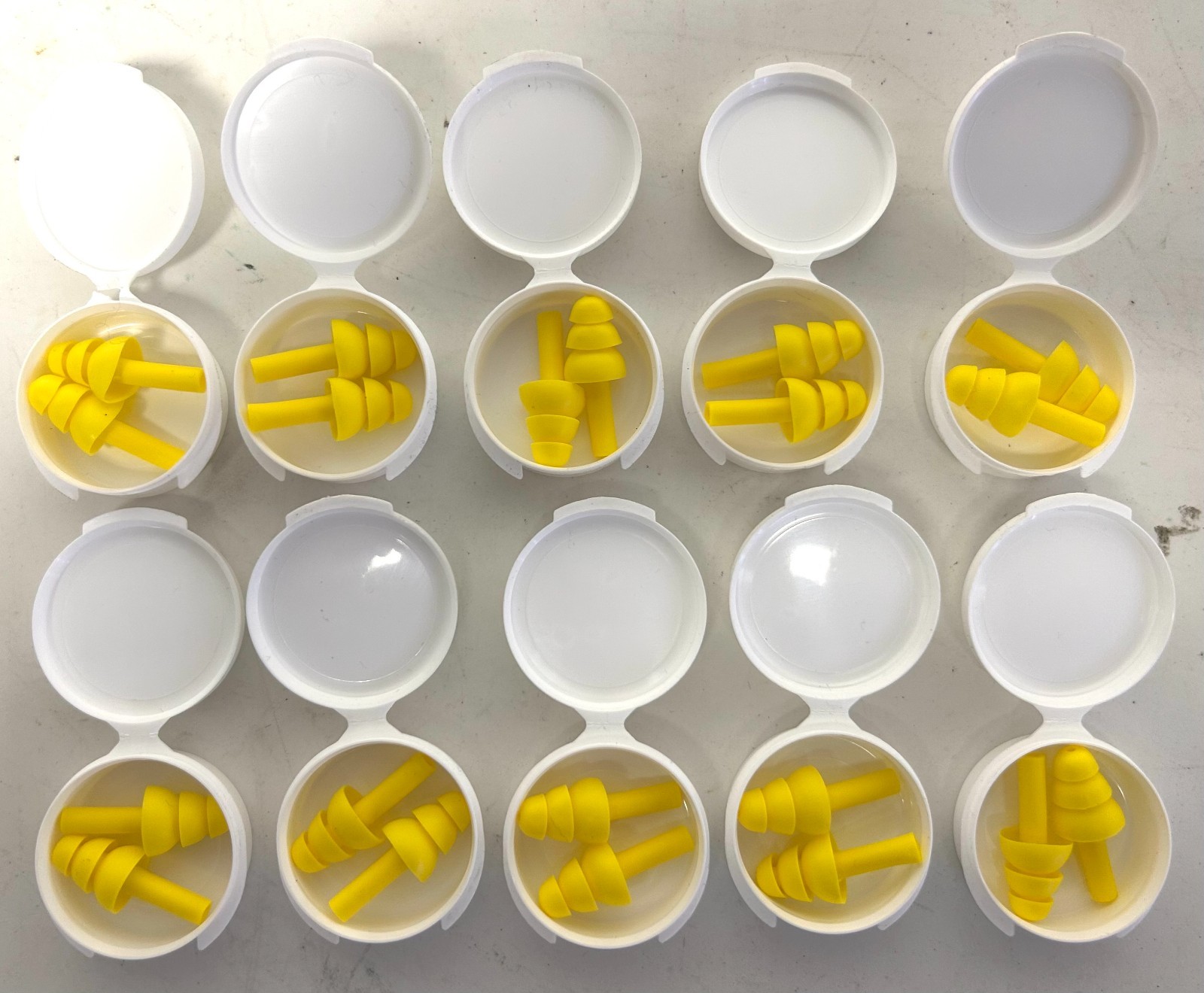 British Military Issue Protective Ear Plugs With Plastic Storage Box, x10 Pairs