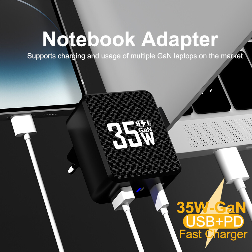 For iPhone 15 Pro Android 35W GaN Fast Charger Power Adapter USB C Data Cable