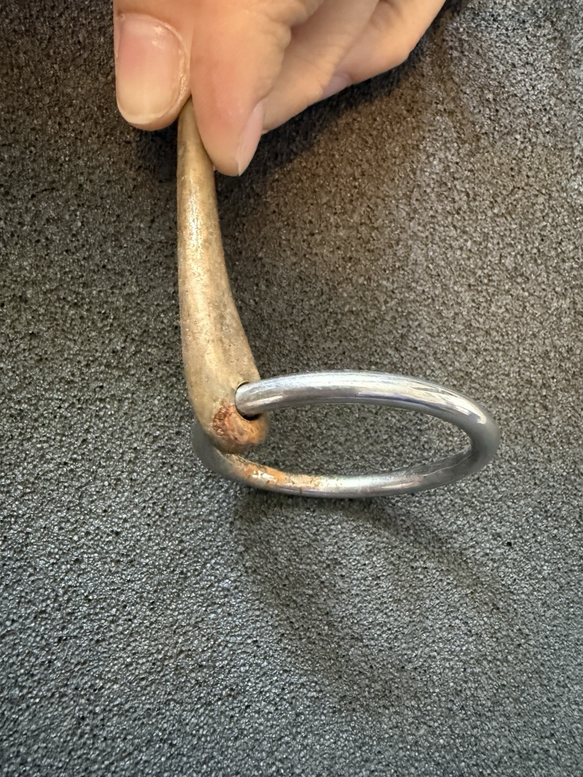 Loose Ring Bradoon Snaffle Bit Size: 5” Mouth, Thin 1/2 Twisted