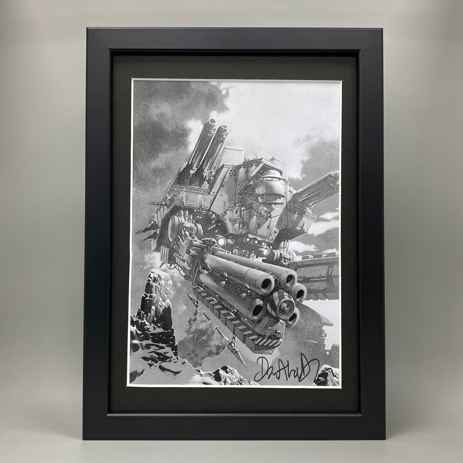 SIGNED BY DAN ABNETT TITAN II VIVAPORIUS FRAMED ART WARHAMMER 40K 40,000 WARLORD