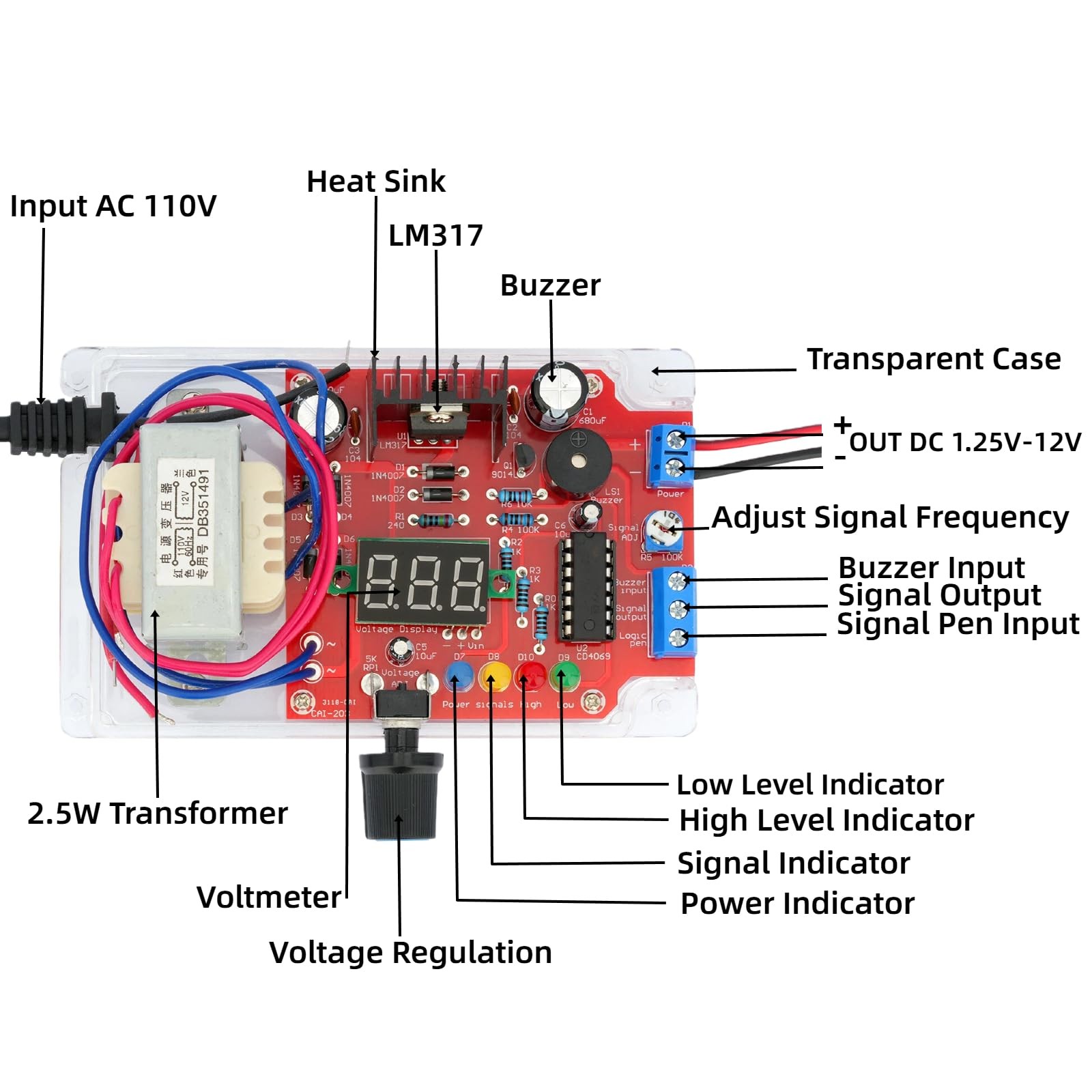 LM317 Adjustable Voltage Regulator Set DIY Electronics Kit for Adults