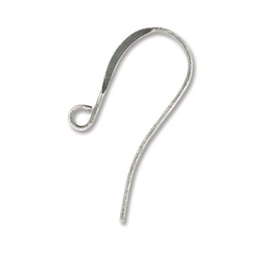 French Hook Earrings 26mm Long 43648 (144) Antiqued Silver Plated