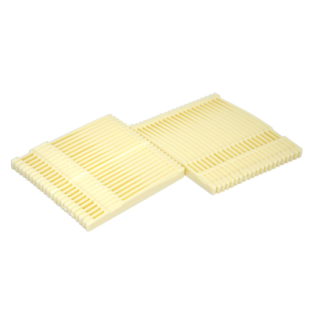 50pcs Acoustic Guitar Bridge Saddle Replacement Plastic Ivory 72mm