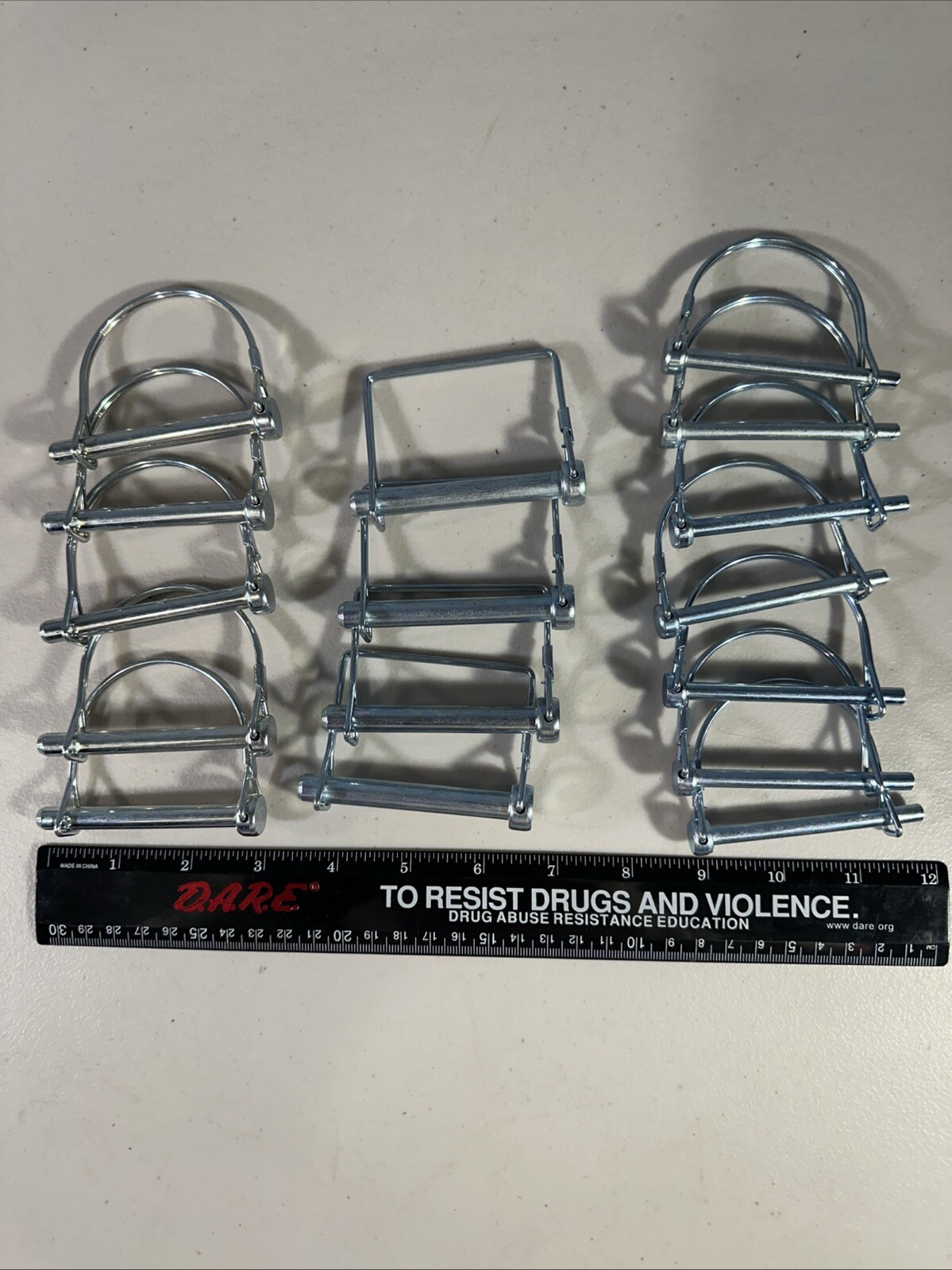 (16) Variety of 3” Locking Hitch Quick Release Safety Pins Round & Square