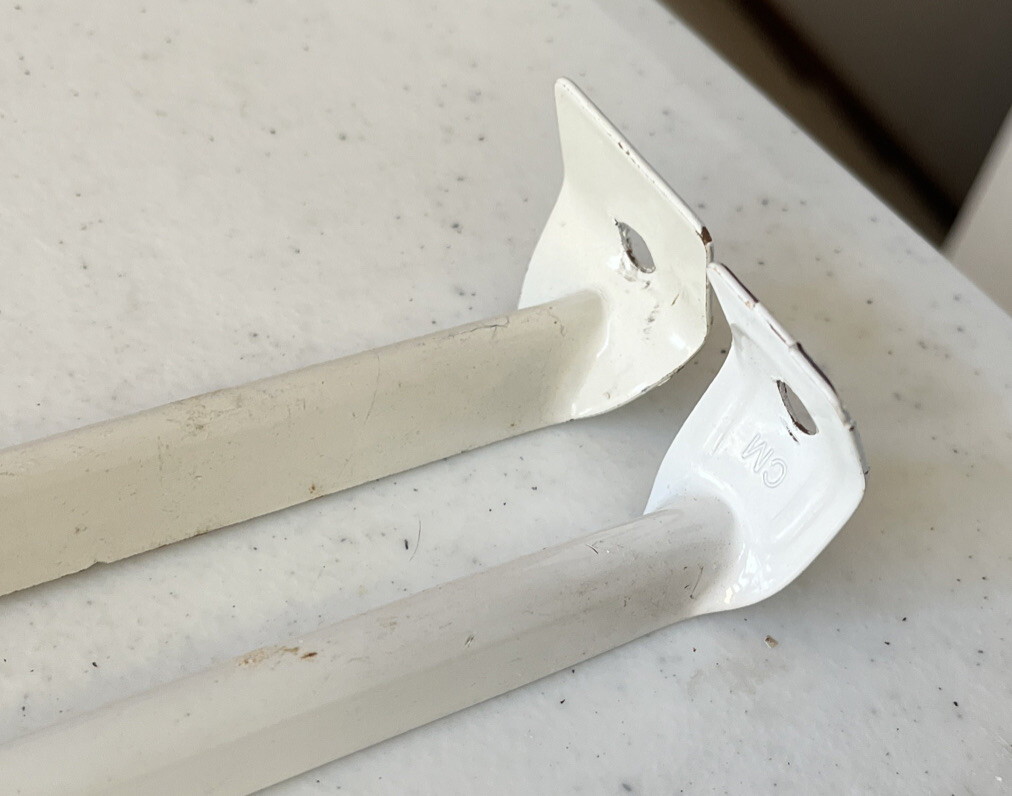 [2 Pack] Shelf Bracket & Rod Support Wall Closet Brackets White 23” Long
