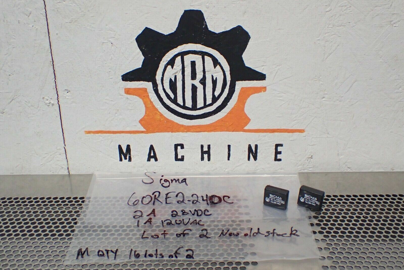 Sigma 60RE2-24DC 2A 28VDC 1A 120VAC Relay New Old Stock (Lot of 2) See All Pics