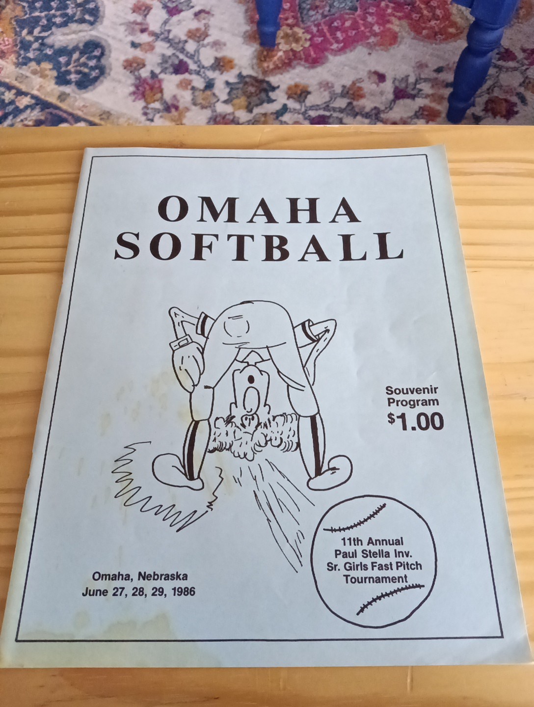 Vintage Omaha Softball Program Of Teams And Schedules 1986