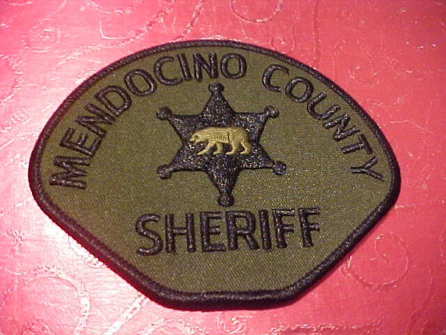 MENDOCINO COUNTY CALIFORNIA POLICE PATCH SHOULDER SIZE UNUSED NOT A BADGE OD