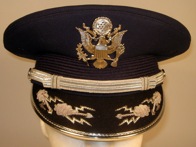 US Air Force Male Band or Honor Guard Field Officer Dress Hat Cap 6 7/8  55