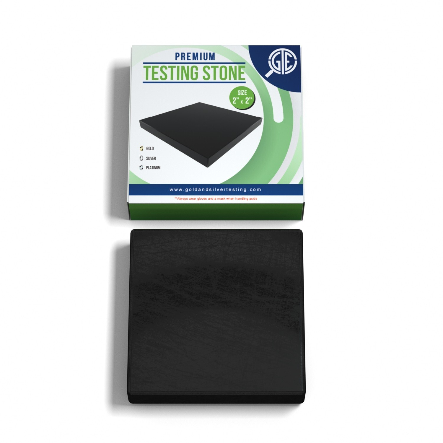 Gold Testing Kit 10k & 18k Solution Acid with Scratch Stone Test Detector Metals