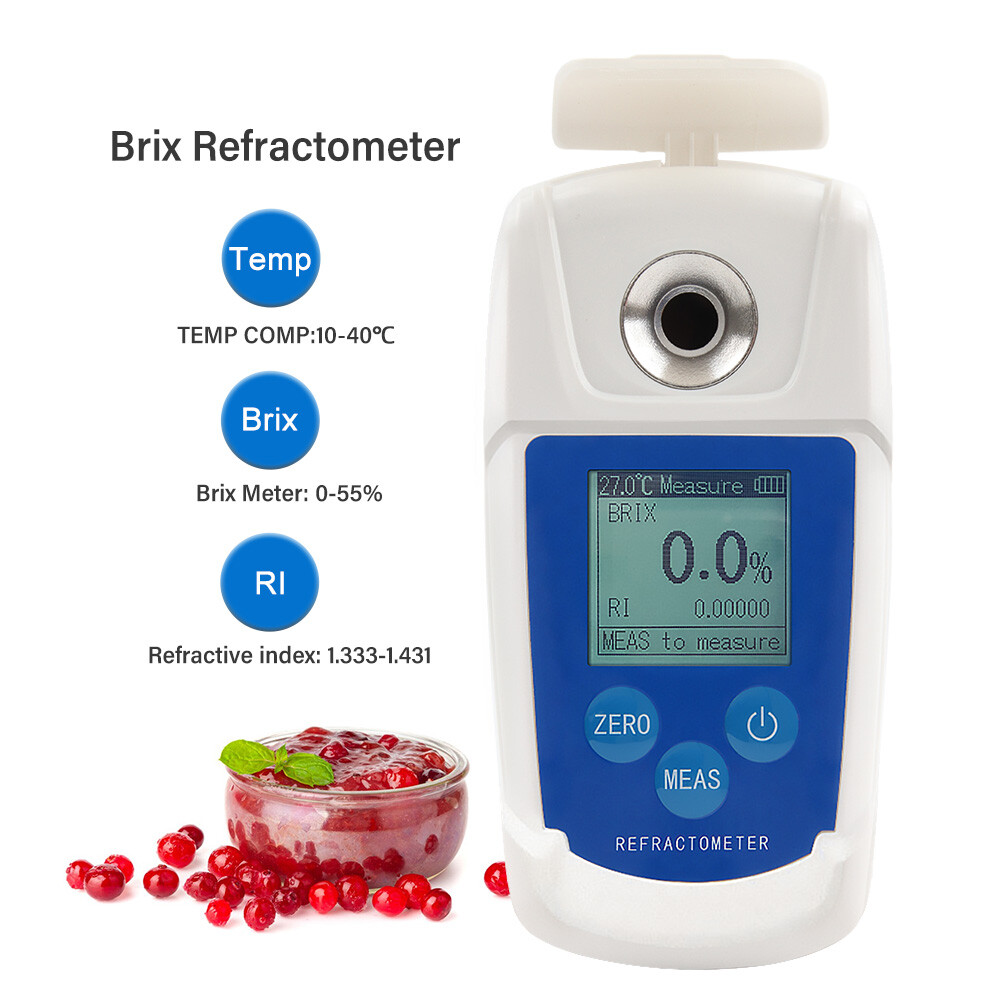 High 0-55% Digital Refractometer Meter Automatic I0G7