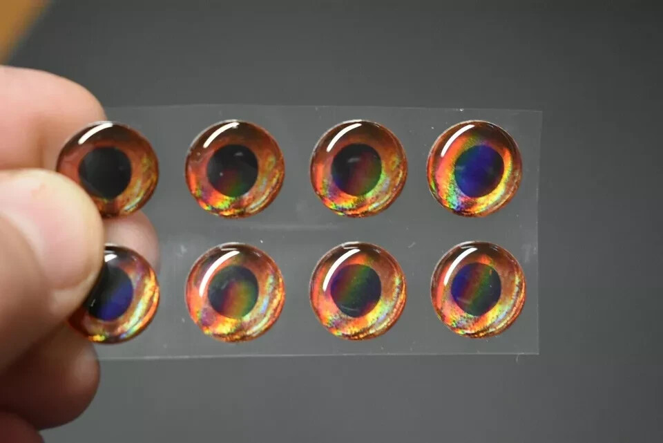 24  INFERNO LIVING EYES   3D Soft Molded 3/16" Eyes Fly Tying Lures