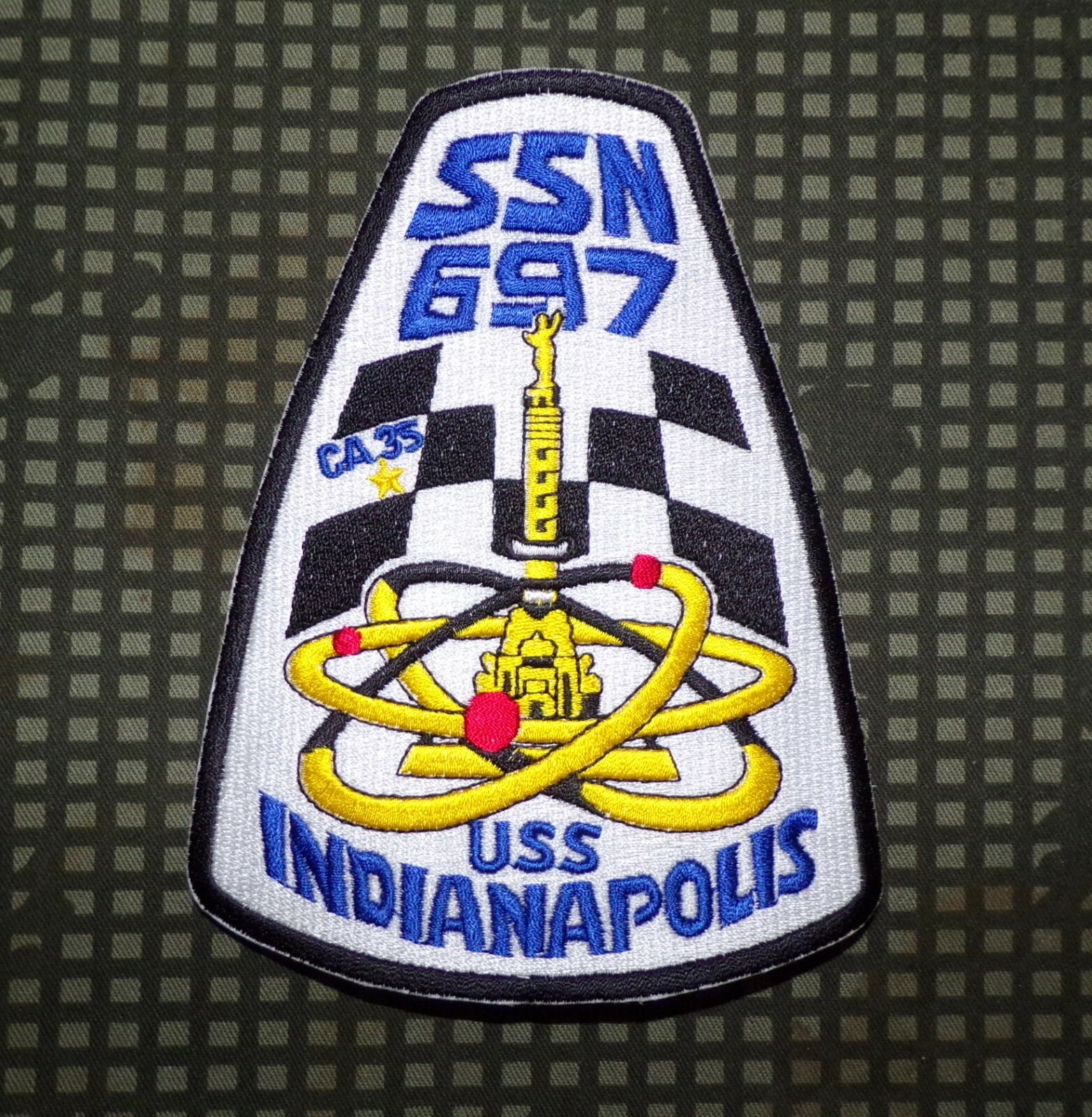 US Navy USS Indianapolis SSN 697 Submarine Embroidered Full Color Patch