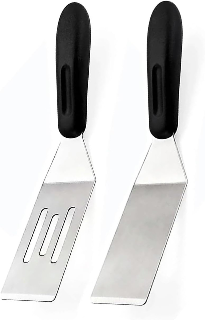 Mini Metal Spatula Set, Small Serving Spatula, 2 Pieces Stainless Steel Spatulas