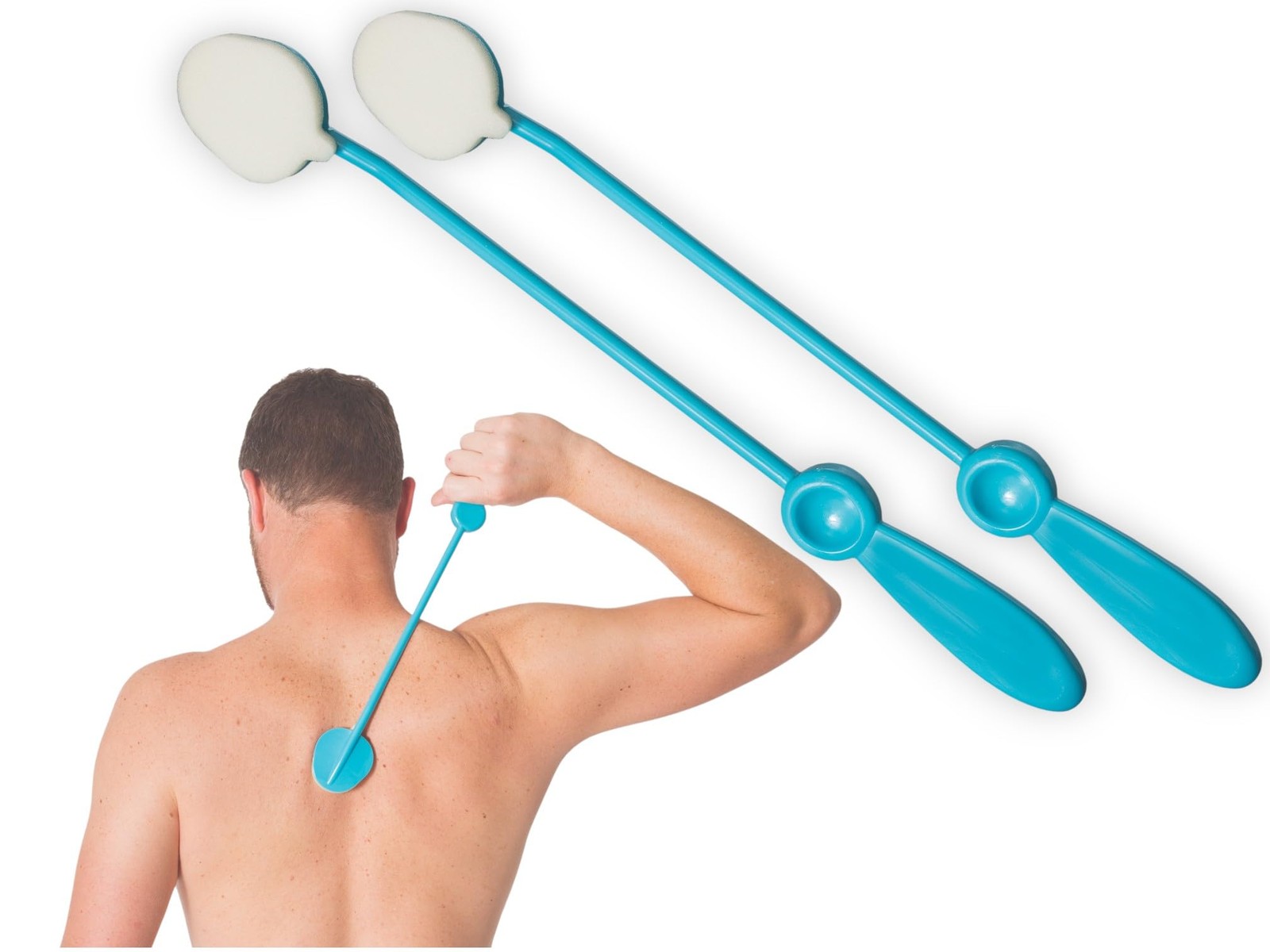 Essential Medical Supply Lotion EZE Long Handle 14in - 2 Pack, Blue