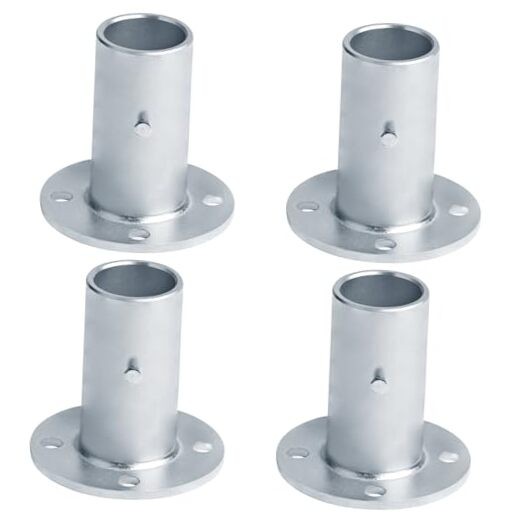 4 Pcs 1-5/8"(Fits 1 5/8" OD) Chain Link Fence Post Floor Flanges,Heavy Duty