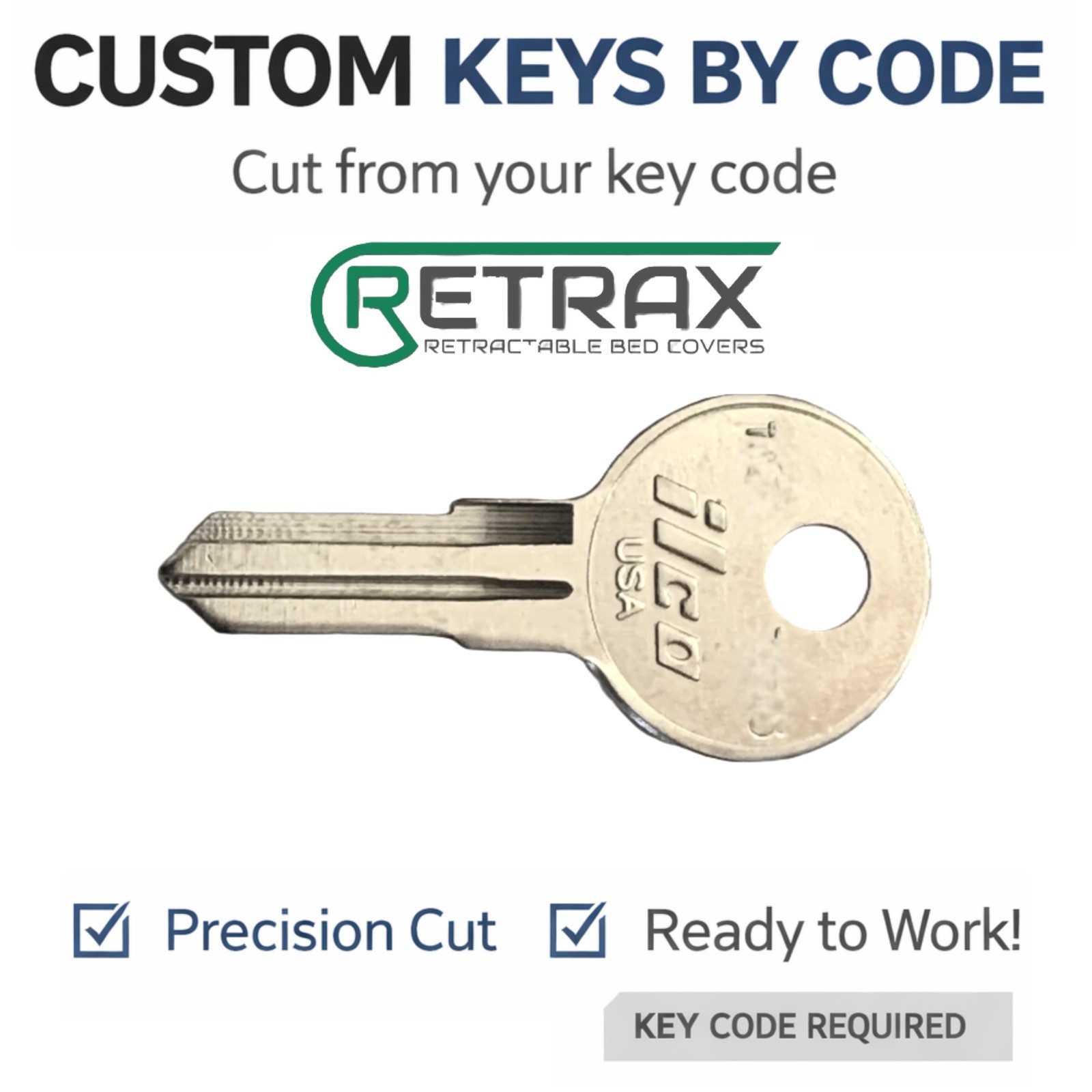 Retrax R601 Replacement Key for Truck Bed Tonneau Cover