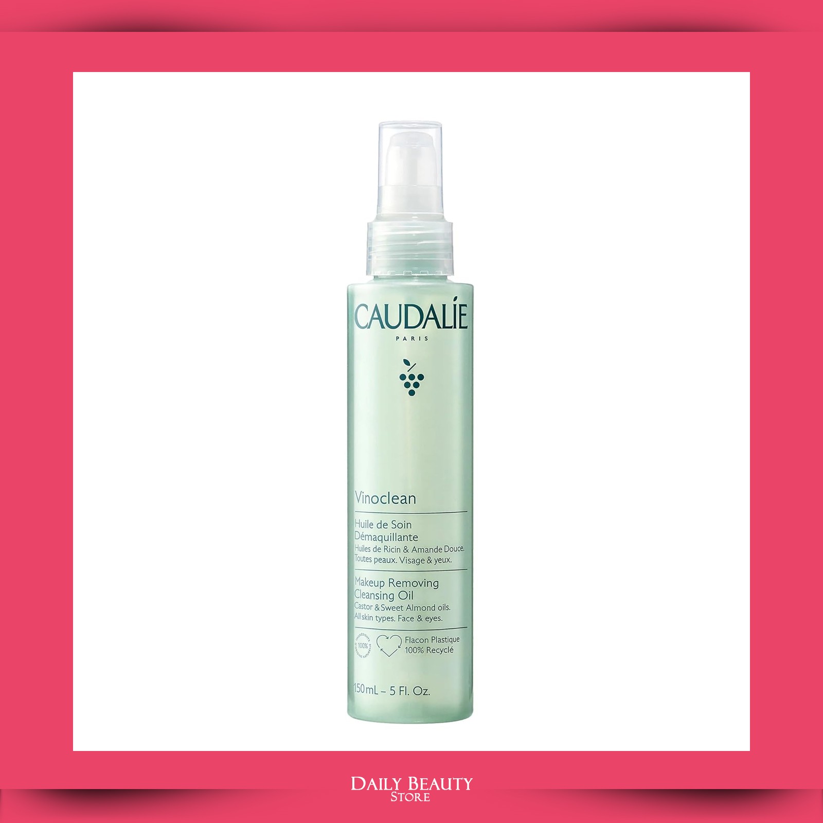 Caudalie Vinoclean Make Up  Cleansing Oil 150ml 5oz NEW FAST SHIP