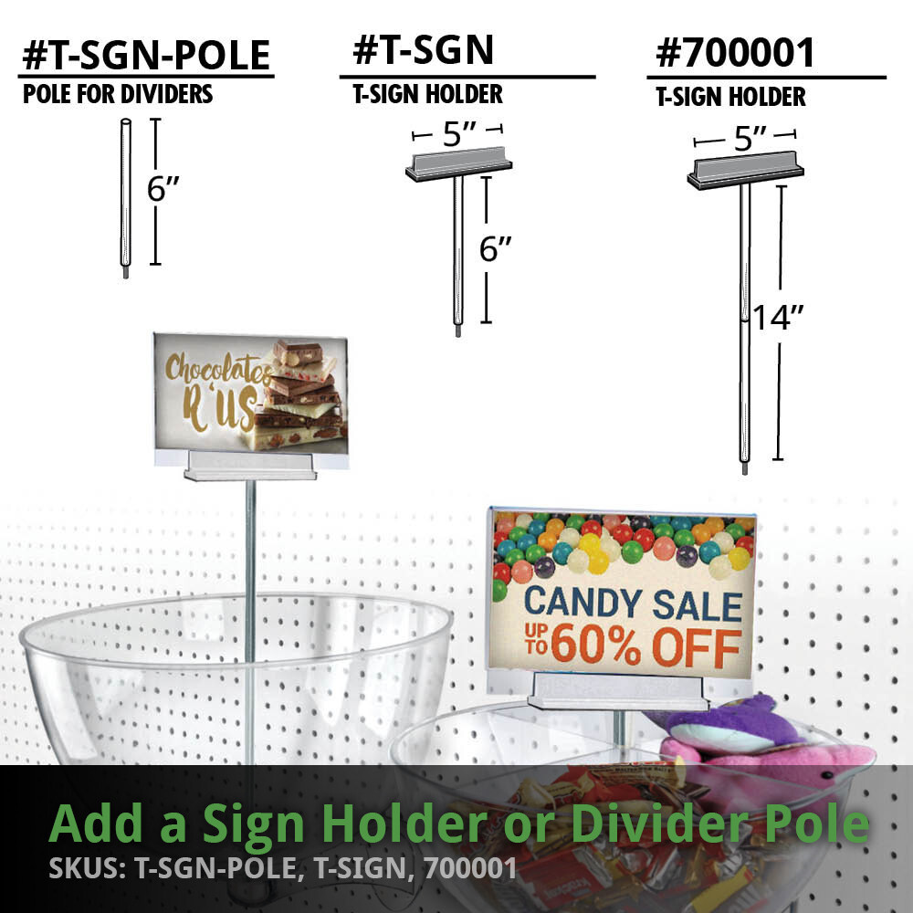 Azar Displays 16" Bowl Display for Pegboard/Slatwall