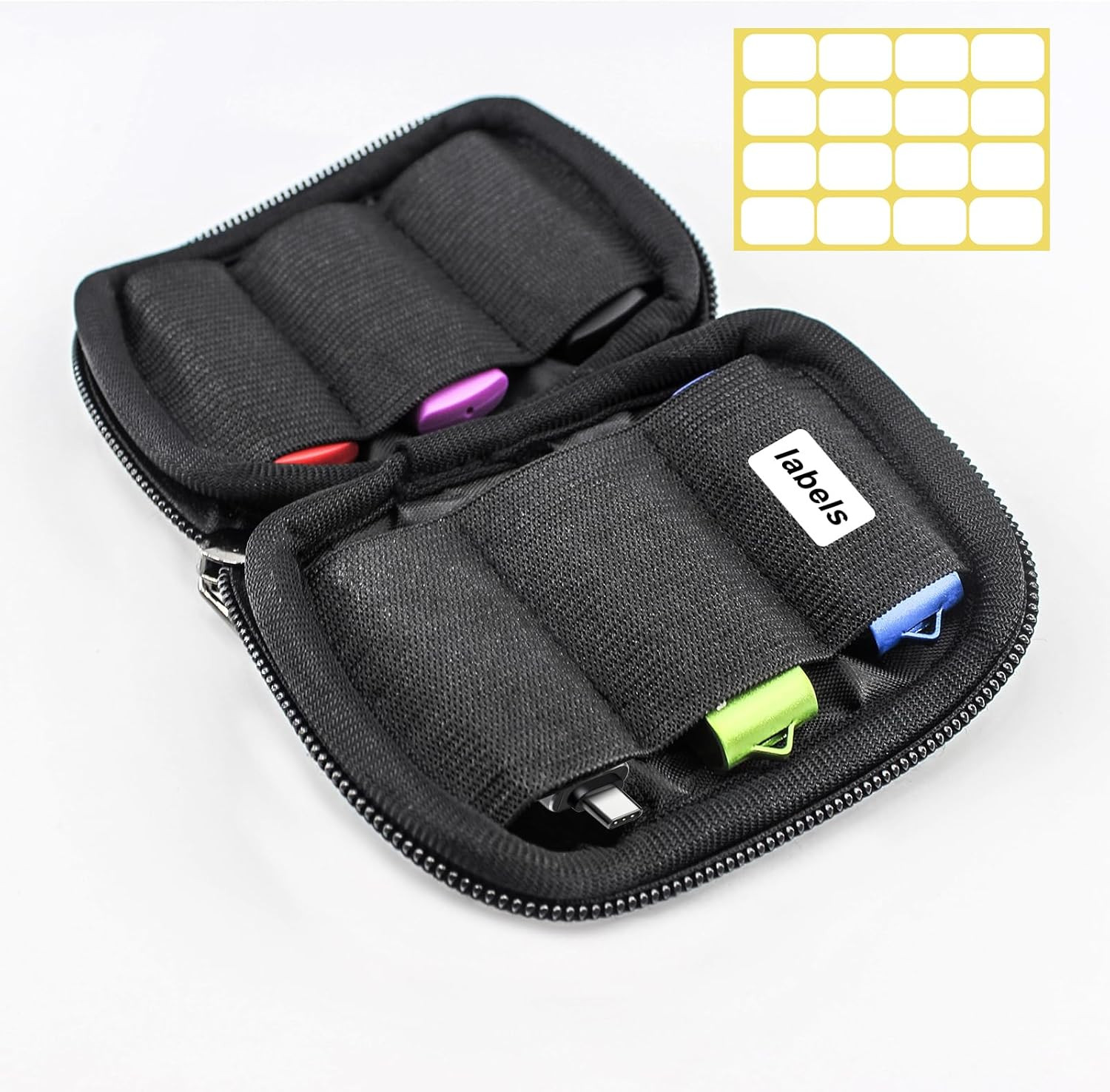 Flash Drive Case - USB Holder, Storage Bag for Thumb Drives, Lightweight, Protec