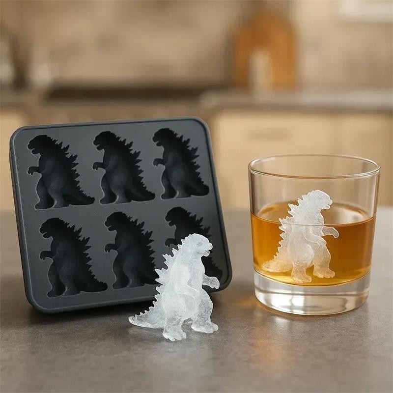 Ice Cube Mold,Dinosaur Ice Cube Mold,Freezer Safe Ice Cube Maker for Summer