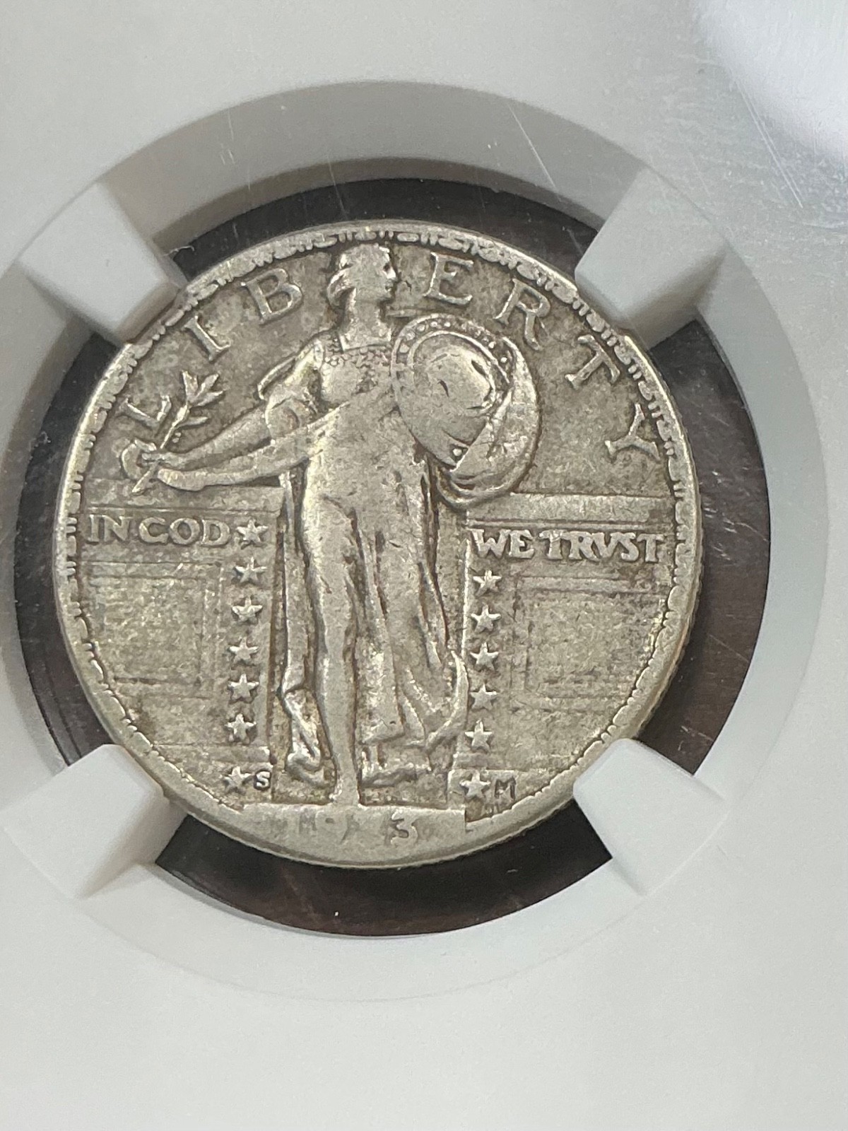 NGC VF25 CAC 1923 S STANDING LIBERTY QUARTER KEY DATE NICE EYE APPEAL
