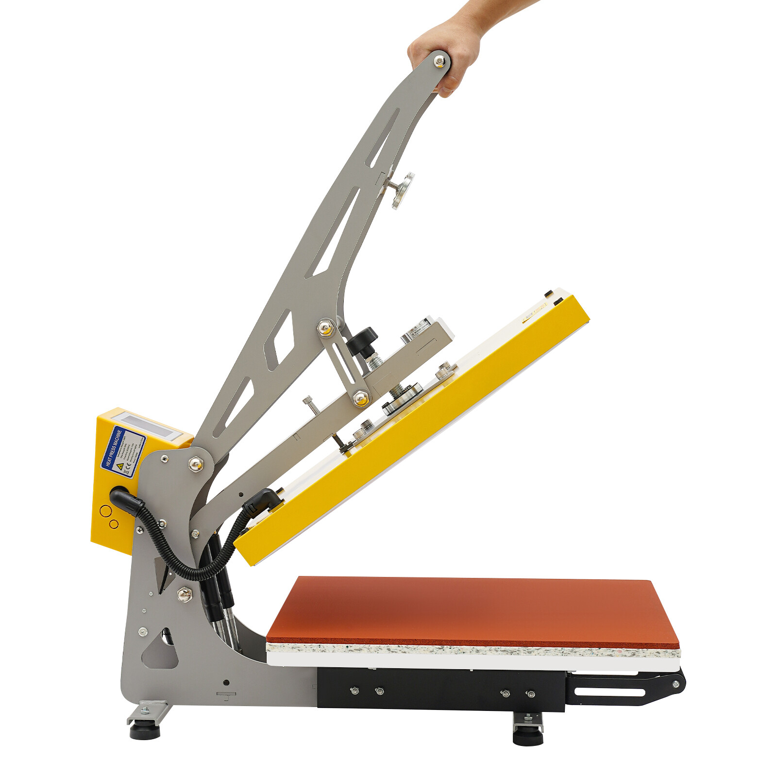 Clamshell Semi-Auto Open Heat Press Machine with Slide Out Function Heavy Duty