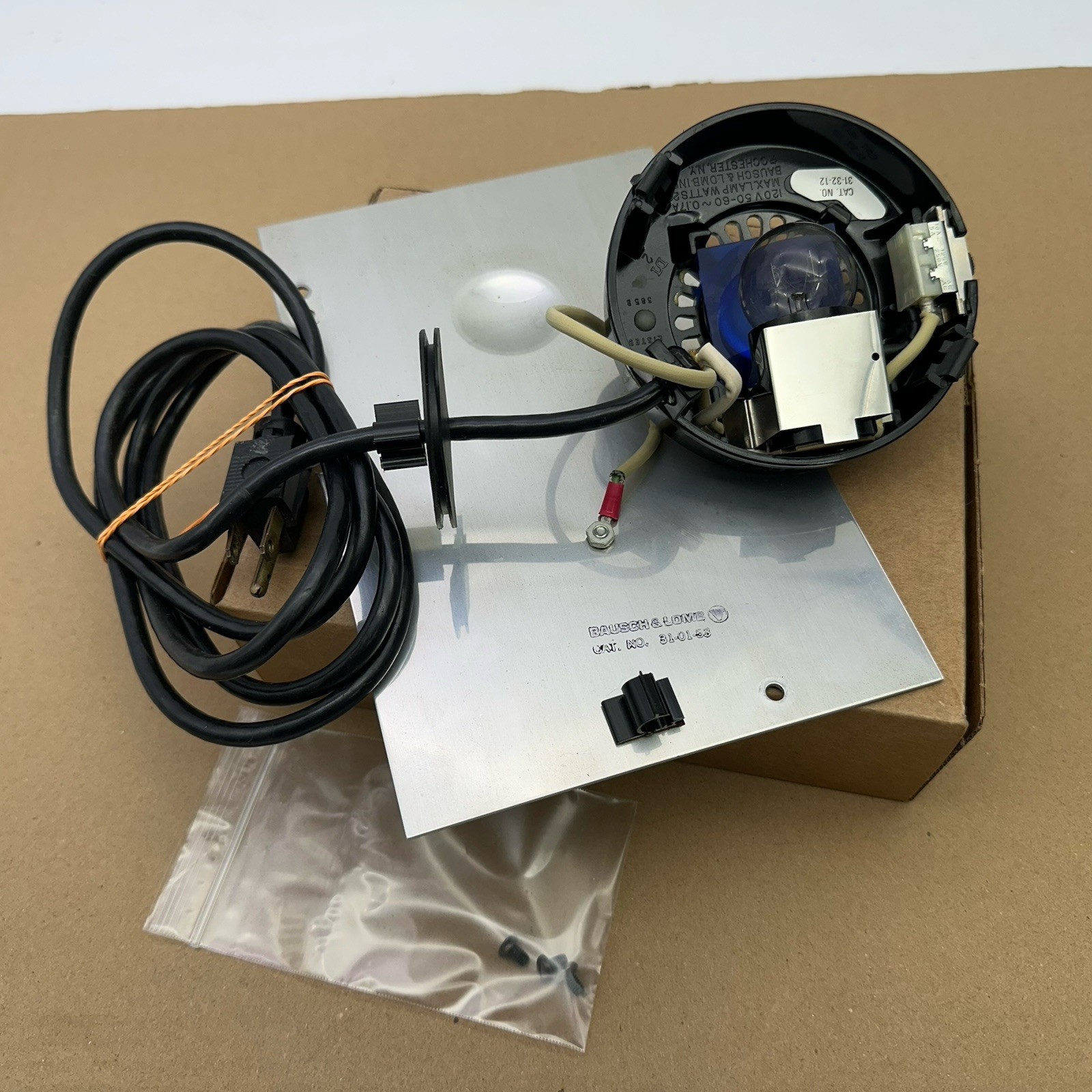 Bausch & Lomb Balplan Microscope Illuminator Base Unit Switch Works 31-32-12