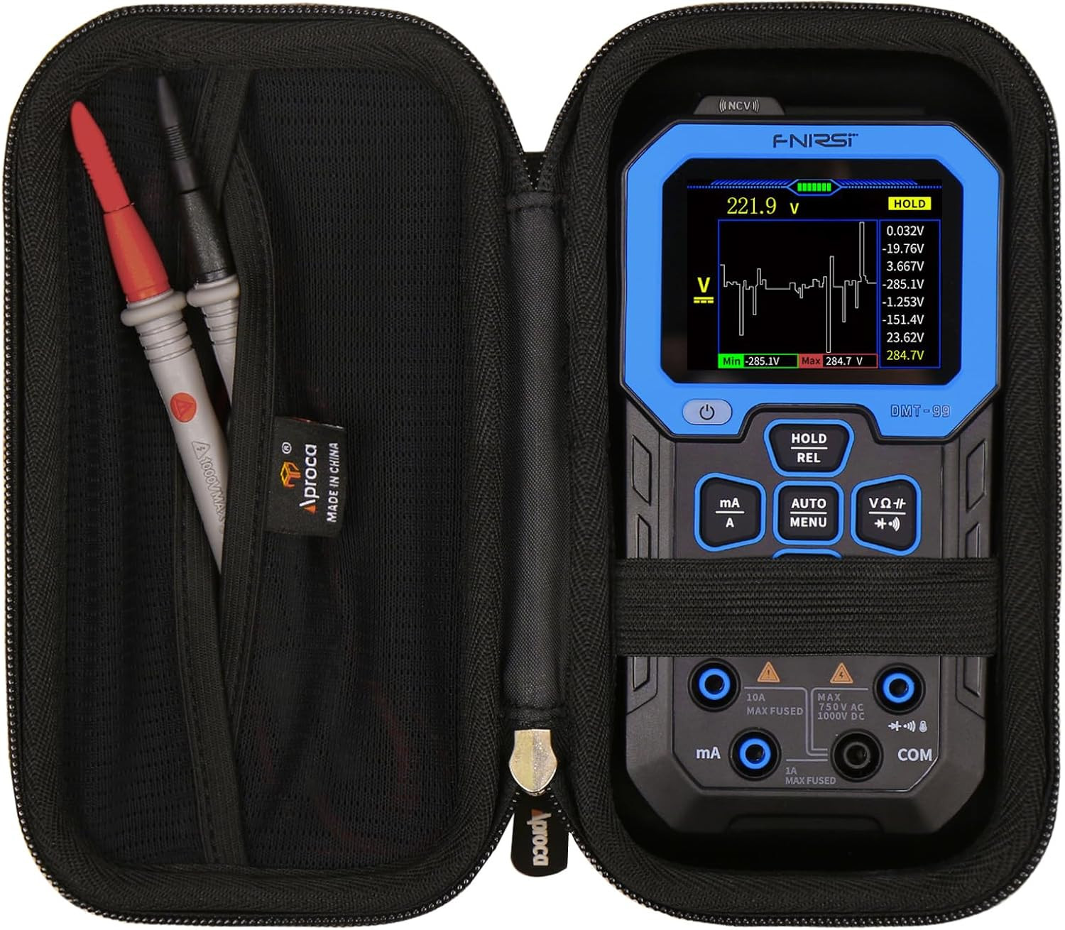 Portable Hard Storage Case, for FNIRSI DMT-99 Digital Multimeter 9999 Counts ...