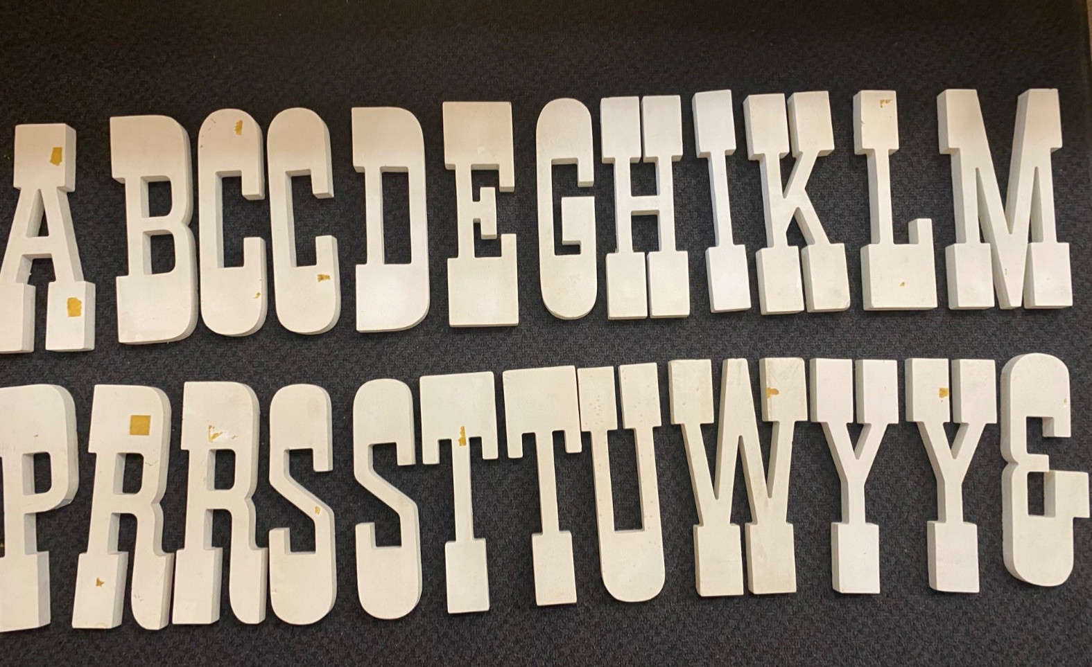 Lot 24 Foam Letters Alphabet Crafts Party Signs Walls Buildings 12”