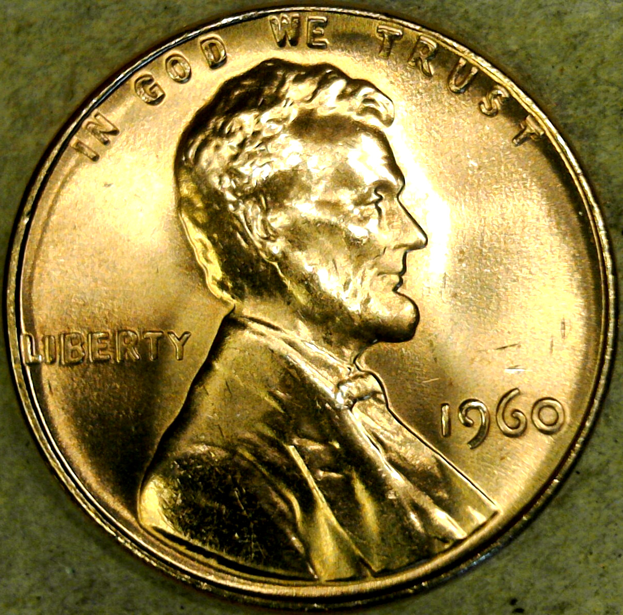 1960 American Cent Uncirculated Red Large Date Lincoln Memorial Philadelphia