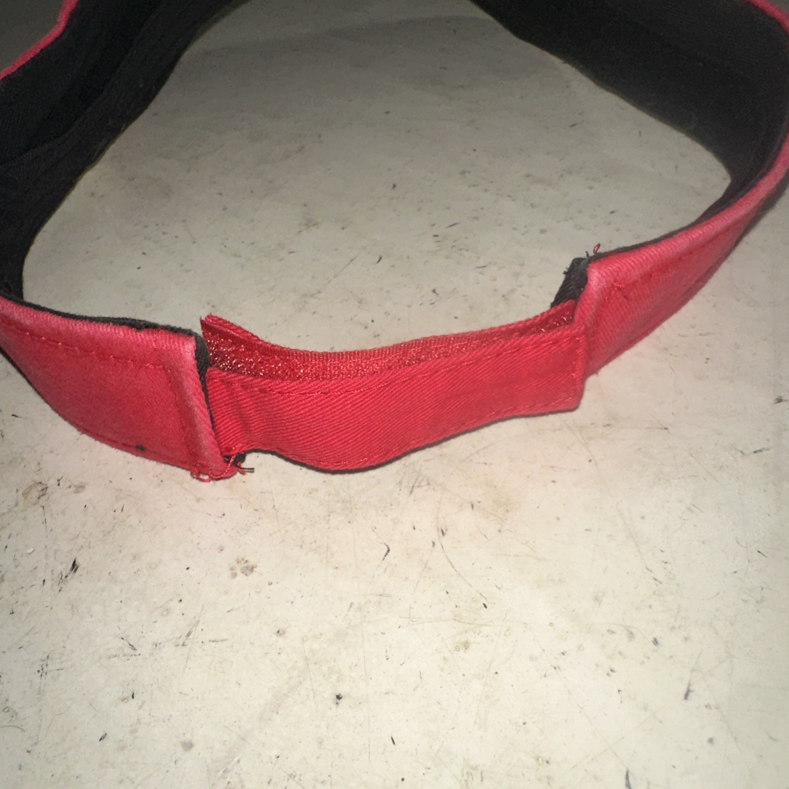 Party Patrol New Smyrna Beach Florida FL Red Visor Hat Adult Red Hook Loop Logo