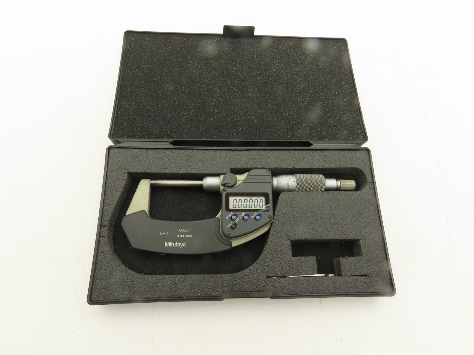 Mitutoyo 406-350 Digimatic Micrometer 0-1" 25mm Range Non-Rotating Spindle