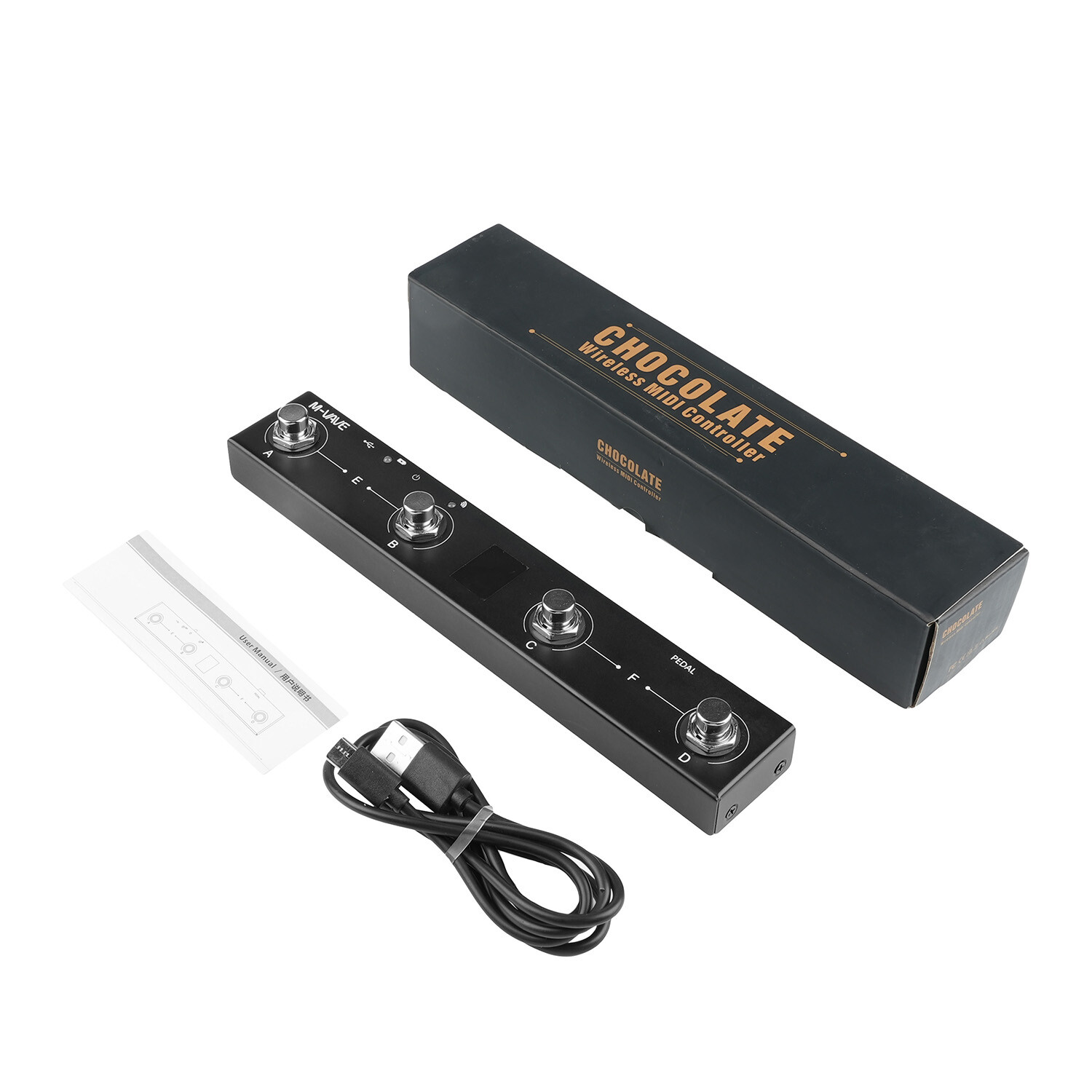 M-VAVE Wireless Bluetooth MIDI Foot Controller 4 Button Switch Rechargeable