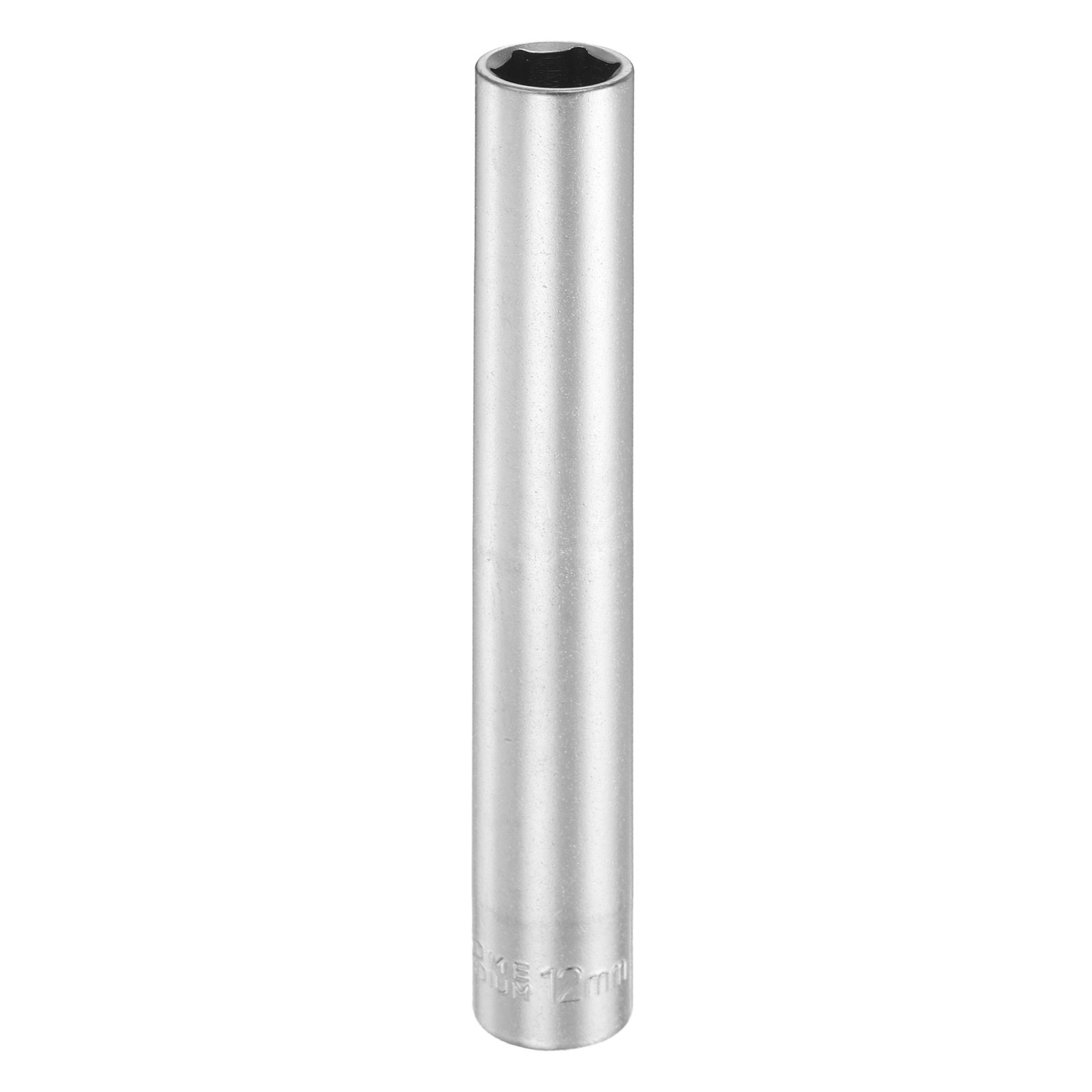 6 Points Deep Socket 3/8" Drive 12mm Nickel Plating Flip Sleeve 4.7" Long