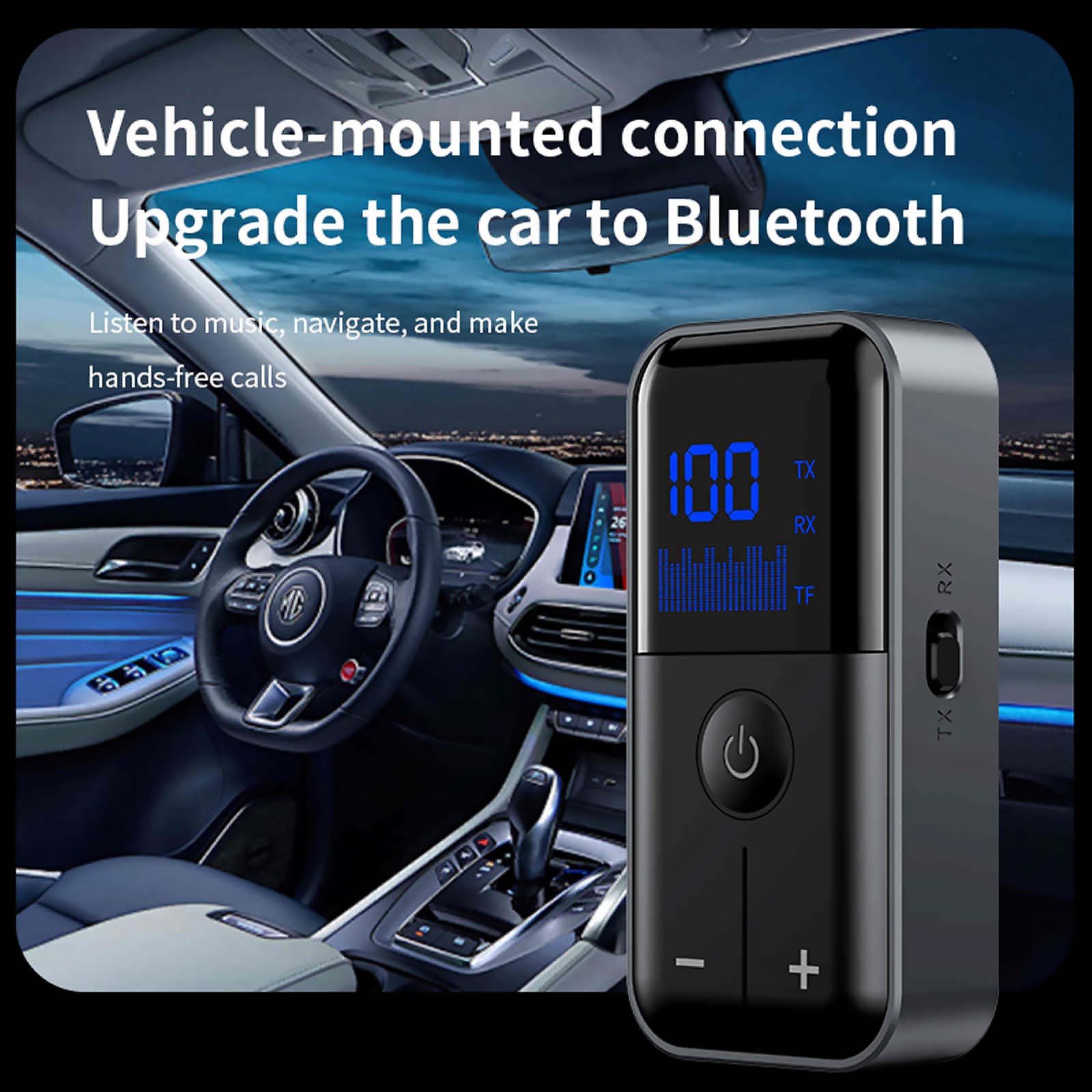 Bluetooth 5.4 Audio Adapter Wireless Receiver Transmitter TF Card MP3 Player