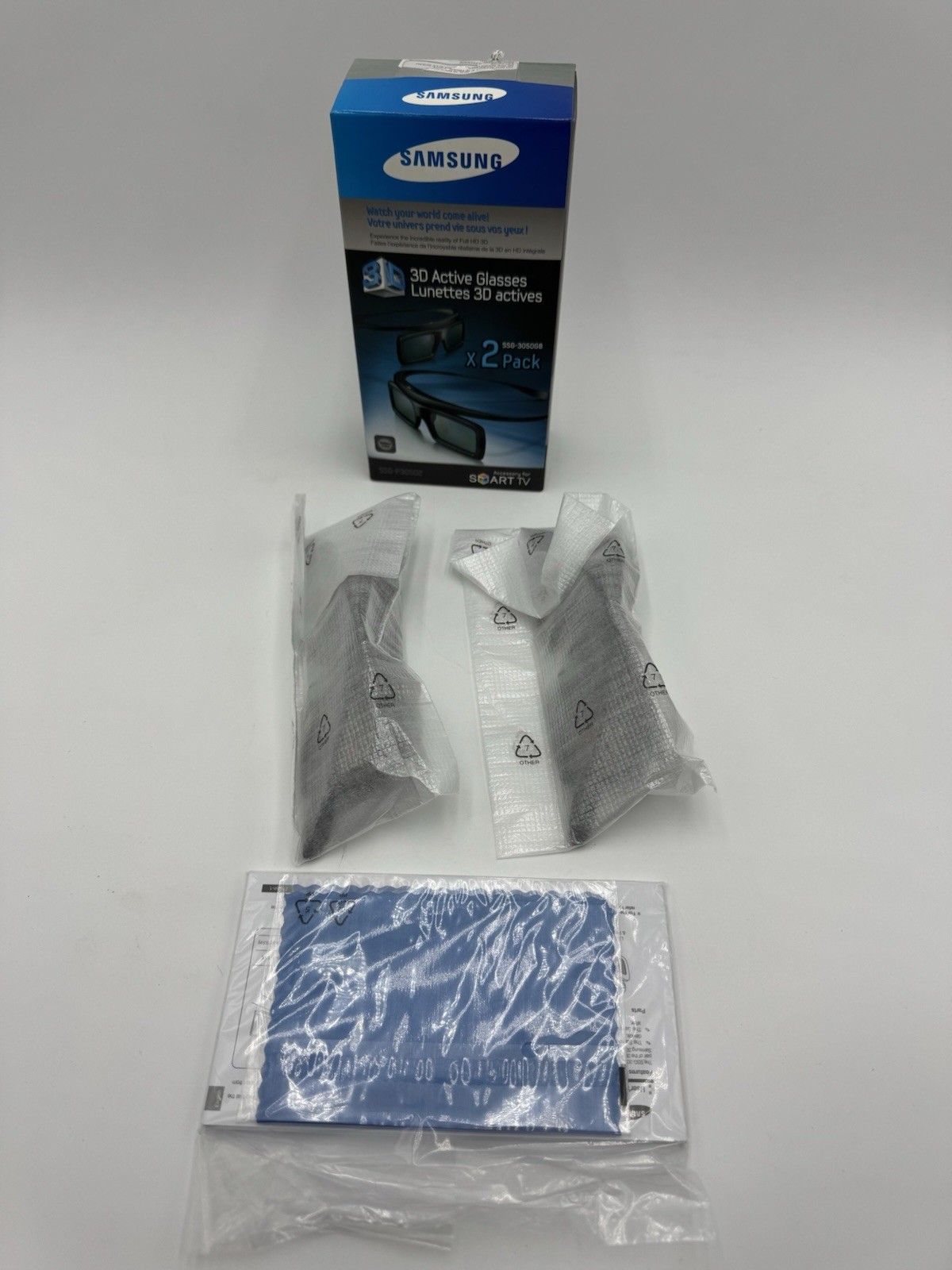 Samsung SSG-3050GB 3D Active Glasses in box + Instructions - Lot of 2.        L4