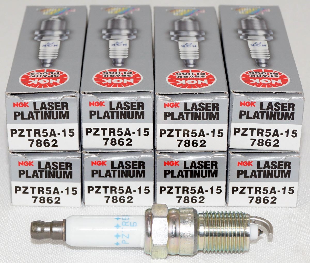 8 Pack Genuine NGK 7862 PZTR5A-15 Laser Platinum Spark Plug fits select 82-07 GM