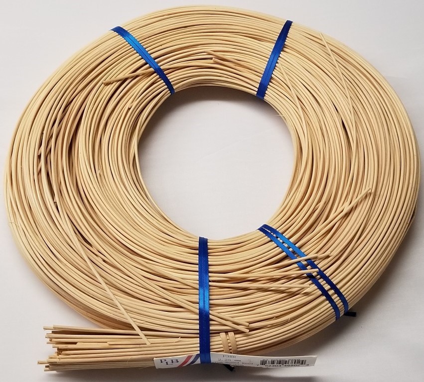 ROUND REED #3 - 3/32" (2.25mm) Diameter - 750' Foot Coil basket wicker cain chai