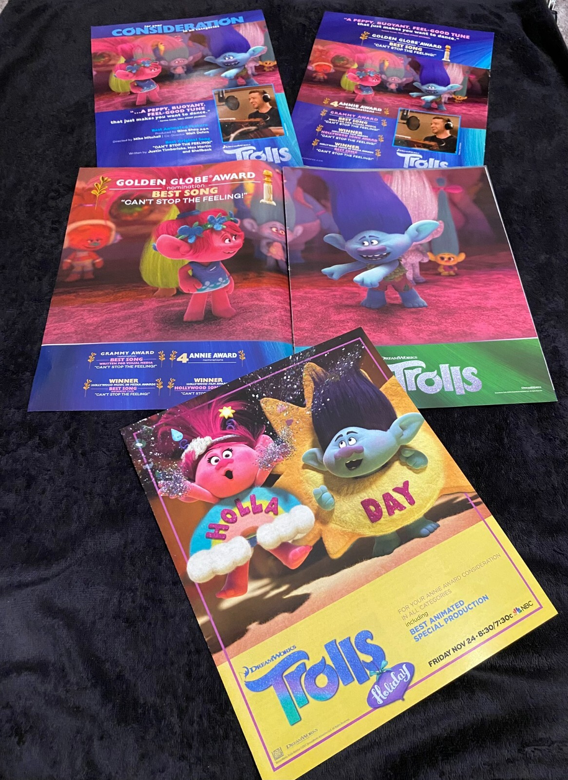 TROLLS & TROLLS HOLIDAY four Oscar ads for Best Animated Film, Justin Timberlake
