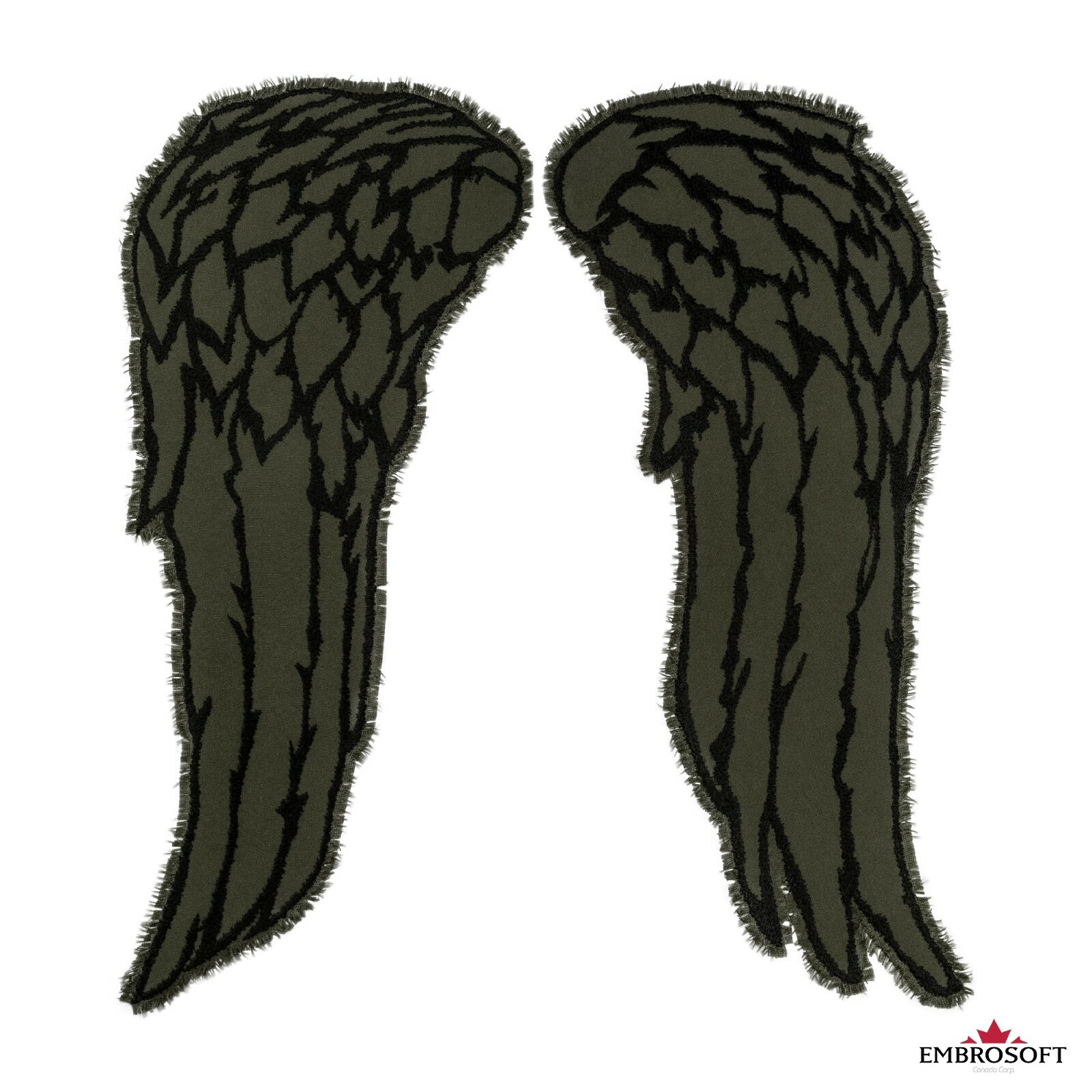 The Walking Dead Daryl Dixon Angel Wings Patch Embroidered Halloween Iron-On