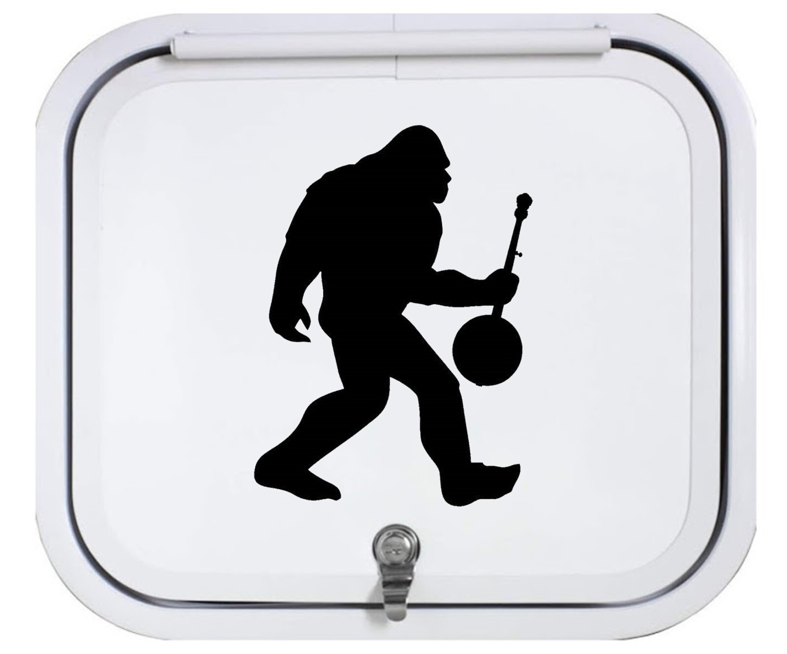 Bigfoot with Banjo Decal Sasquatch Sticker Hiker hiking camper camping BGB1139