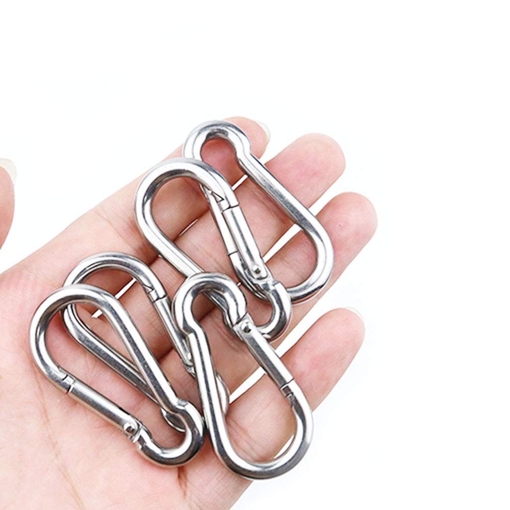 20 Pack 1.97 inch Stainless Steel Spring Snap Hook, Spring Hook Clip Keychain...