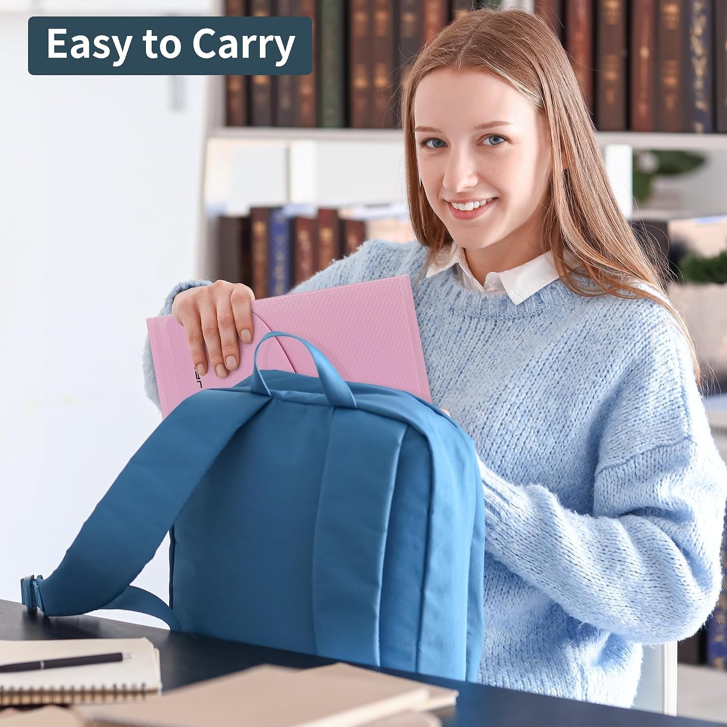 Expanding File Folder with 7 Pockets - Macaron Pink A4 Organizer for All Needs