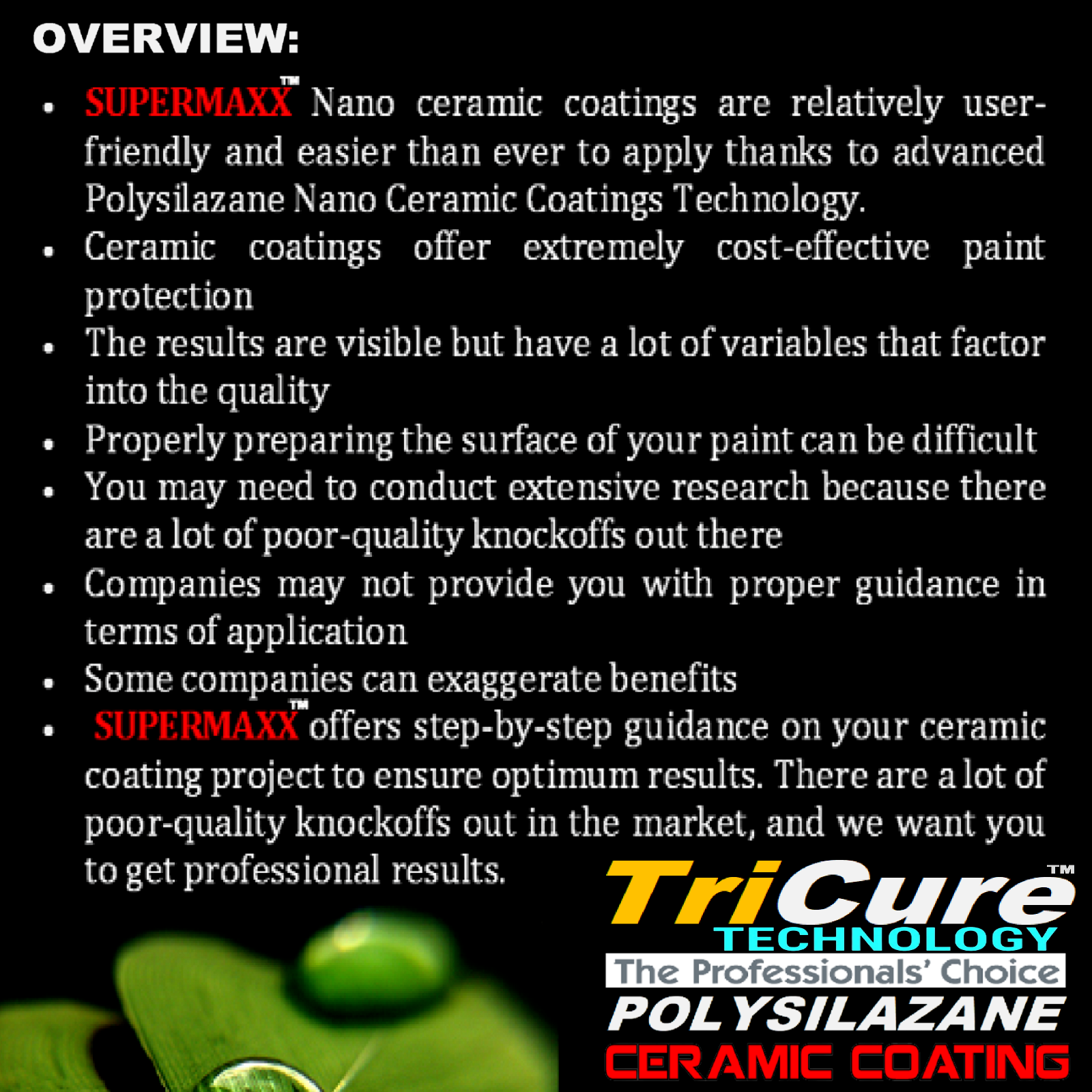 POLYSILAZANE CERAMIC CAR COATING ADVANCED TRICURE TECHNOLOGY PAINT PROTECTION