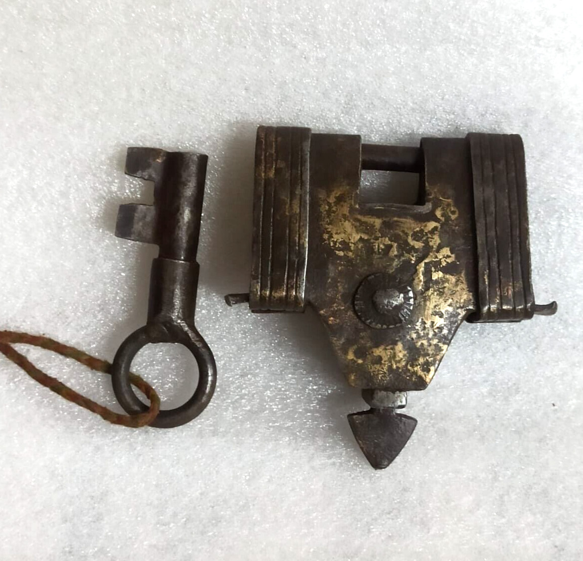 Vintage Iron Handcrafted Unique Shape Solid Heavy Padlocks