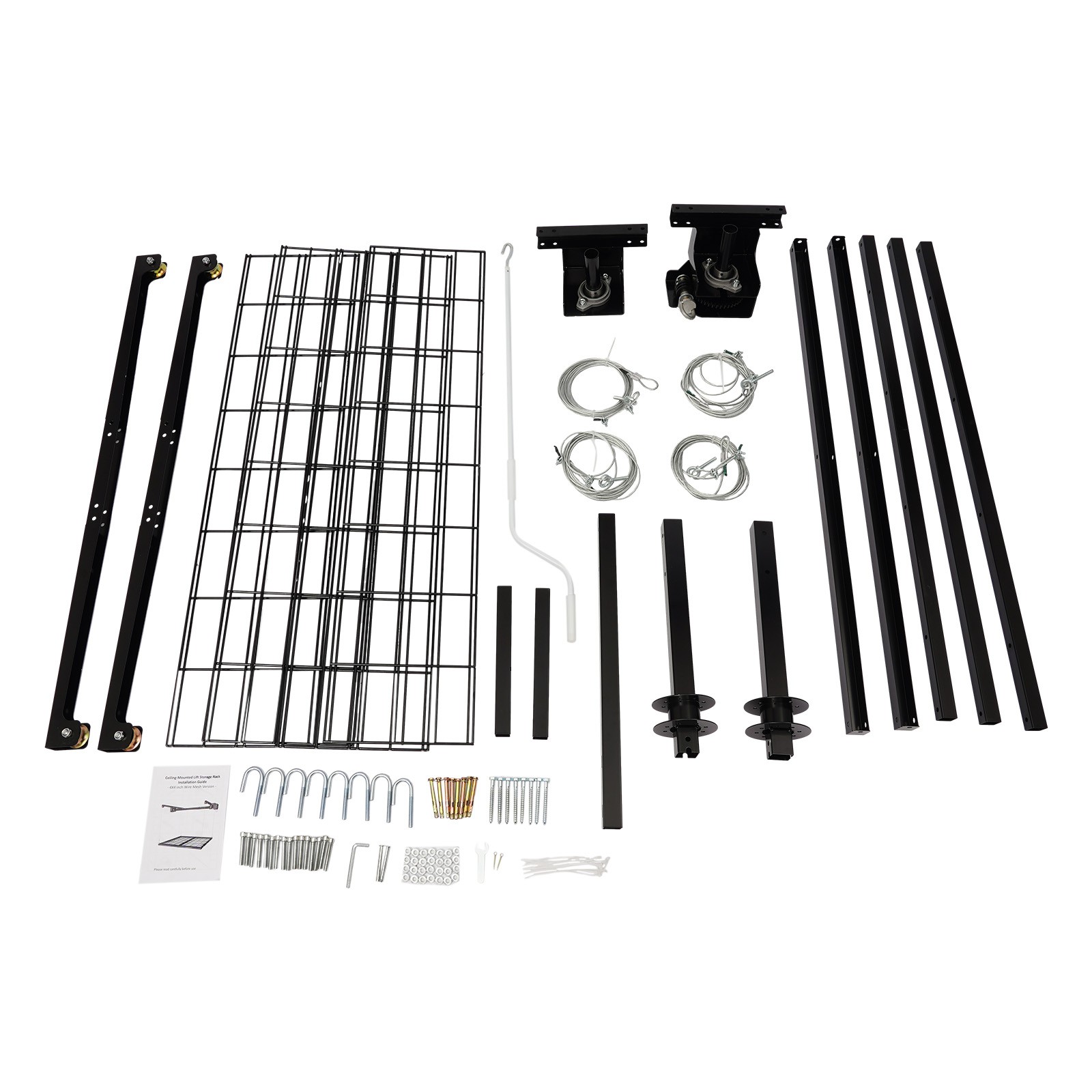 Overhead Garage Lifting Storage Rack, Garage Storage Rack, Adjustable Height Gar